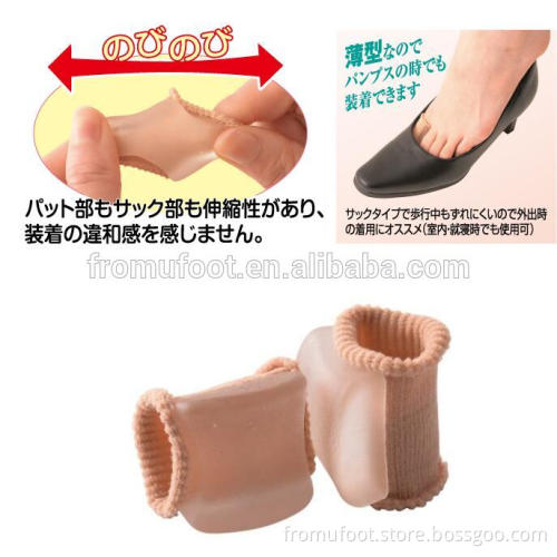 ZRWA14 Silicone Gel toe separator Fabric-covered Bunion correctorcuttable Hallux valgus pro toe protector pain relief for corn